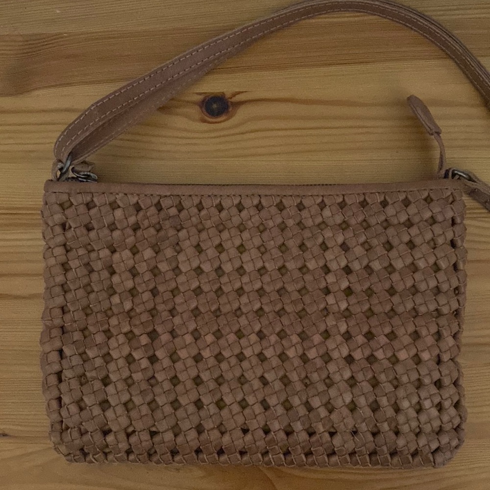 Leather woven bag adjustable strap